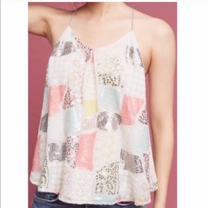 Anthropologie | floreat Sequined Racerback Tank